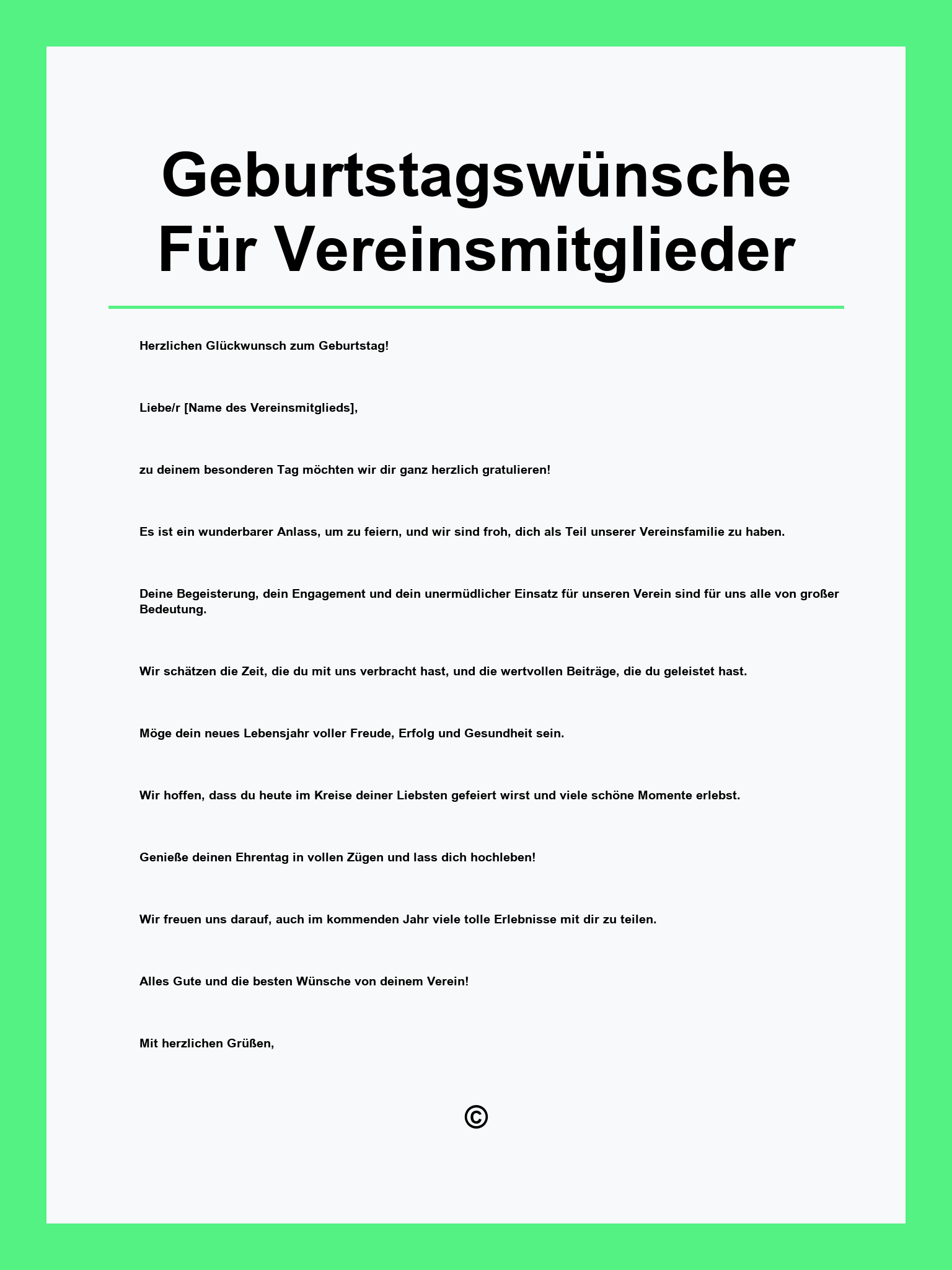 Geburtstagswünsche Für Vereinsmitglieder